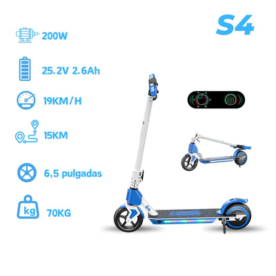 isinwheel S7 Patinete Eléctrico para Niños Ajustable 250W
