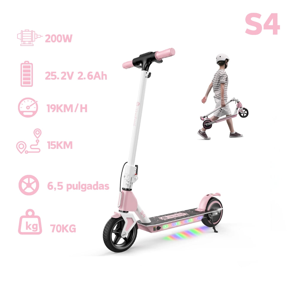 isinwheel S7 Patinete Eléctrico para Niños Ajustable 250W