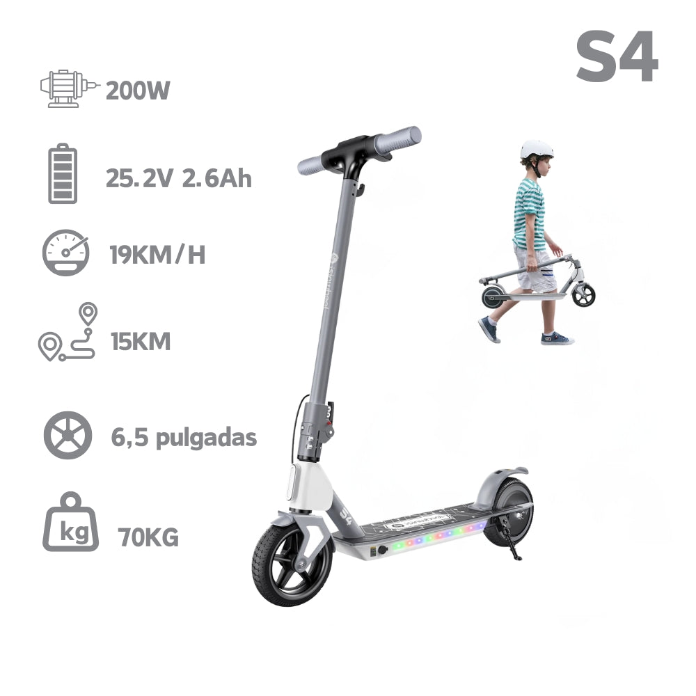 isinwheel S7 Patinete Eléctrico para Niños Ajustable 250W