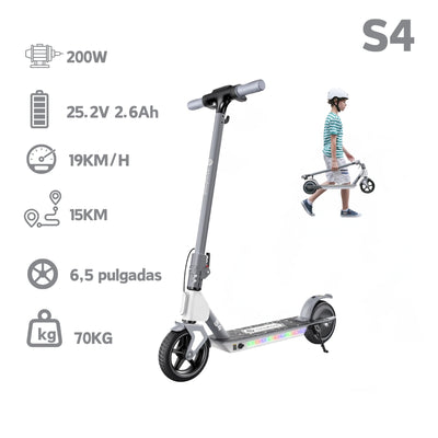 isinwheel S7 Patinete Eléctrico para Niños Ajustable 250W