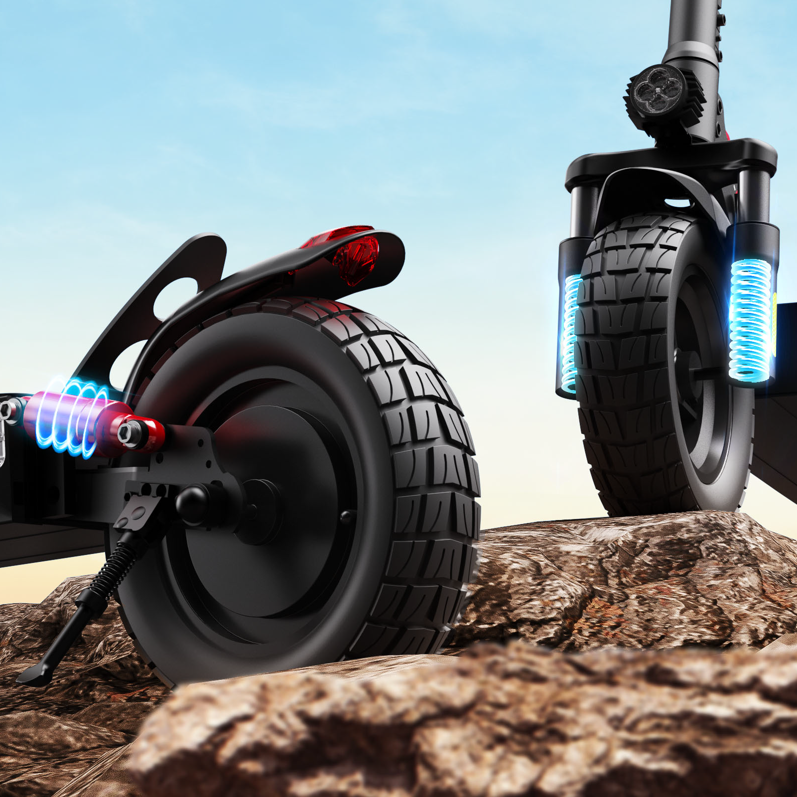 iScooter® iX3 800w Patinete Eléctrico Todoterreno con Control por APP