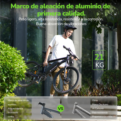iSinwheel M10 Bicicleta Eléctrica MTB 100km de Autonomía