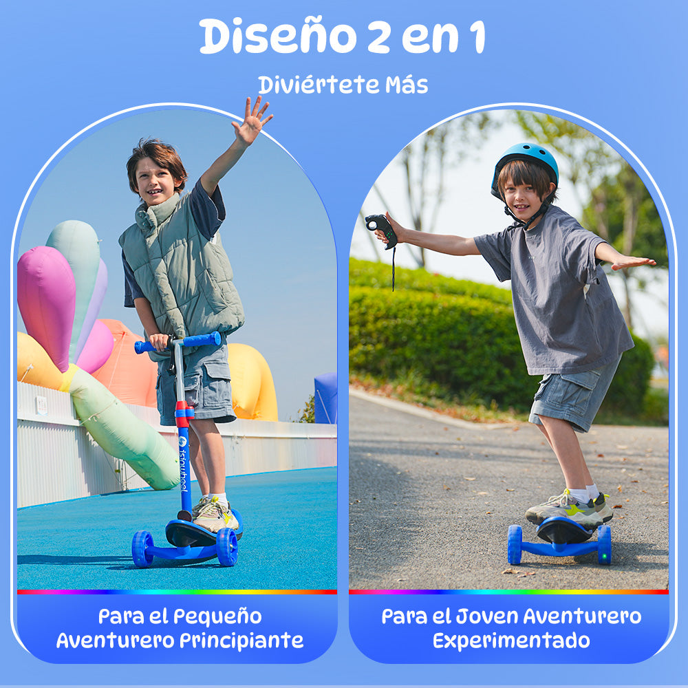 isinwheel MiniSpider Patinete eléctrico infantil  2 en 1