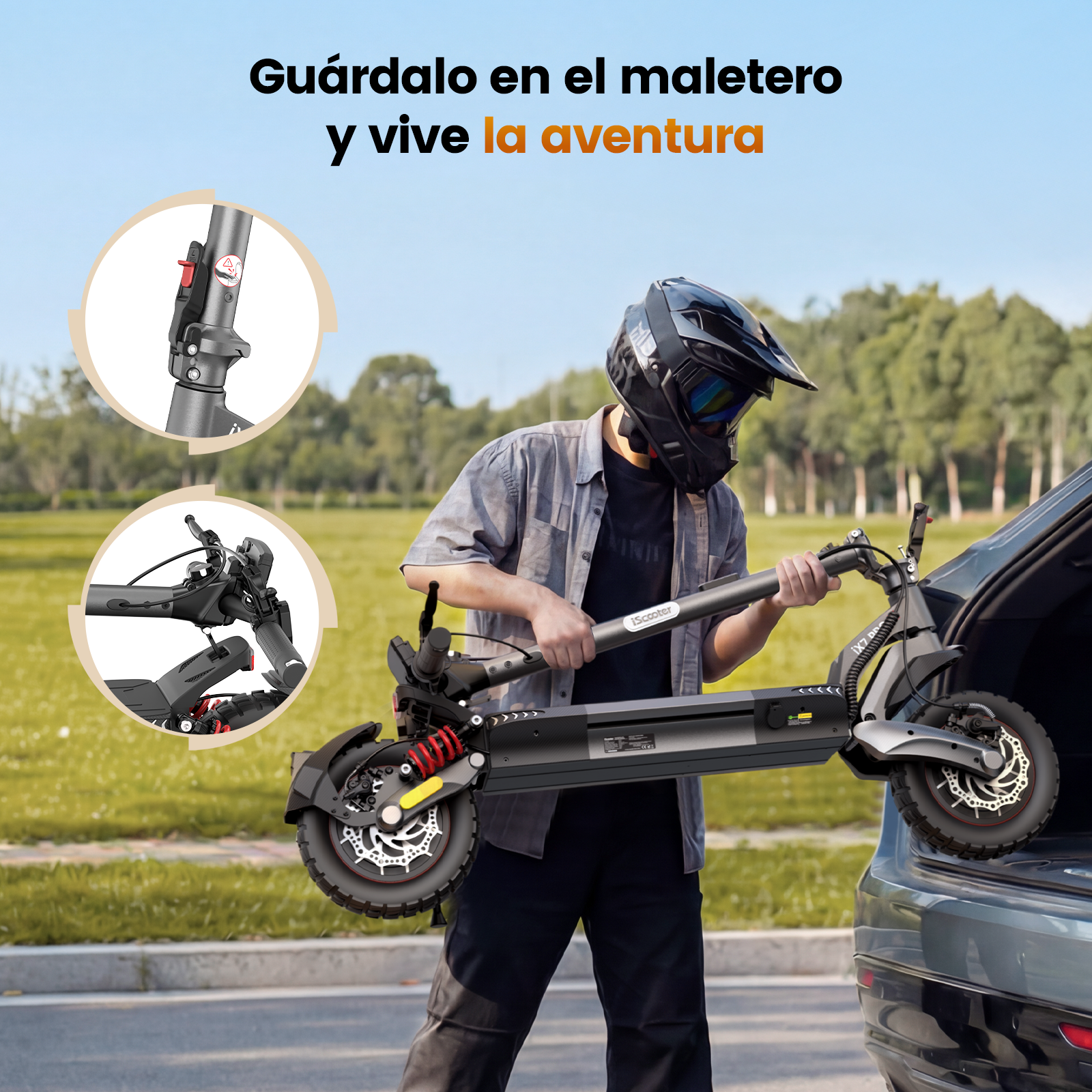 iX7 Pro Doble Motor 1000W Patinete Eléctrico Off-Road Certificado DGT