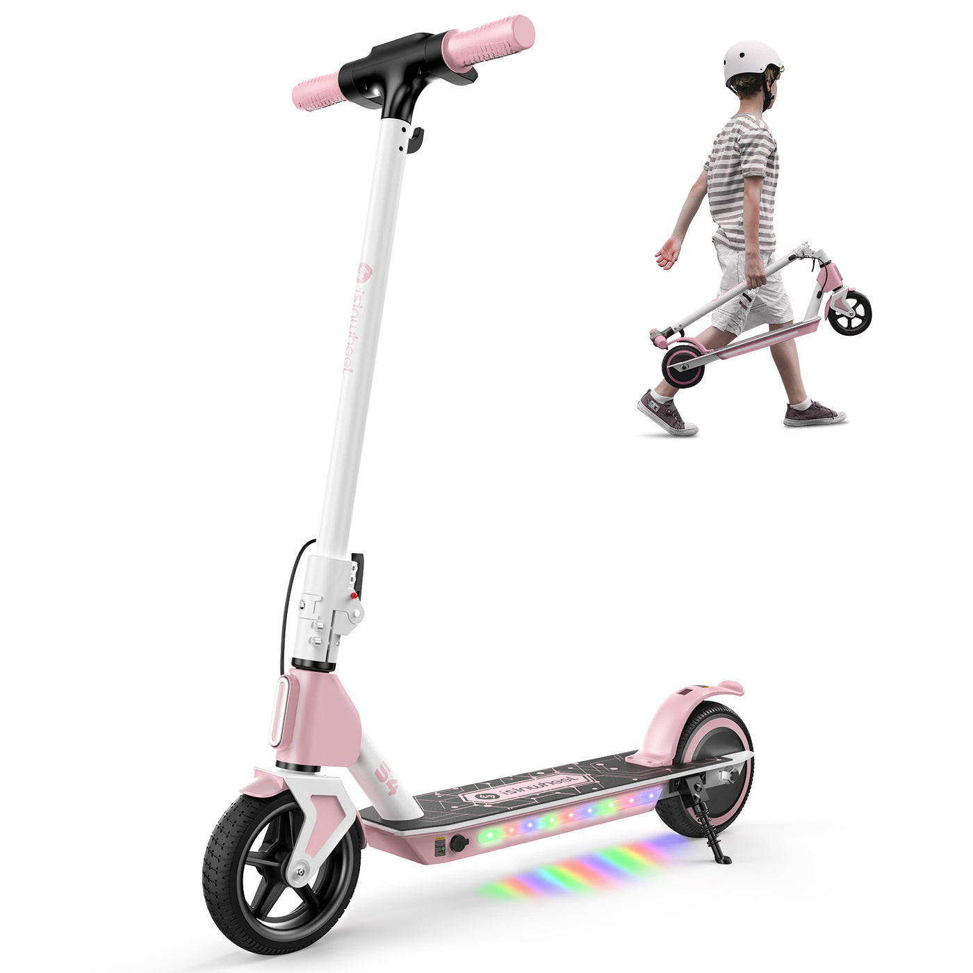 isinwheel S7 Patinete Eléctrico para Niños Ajustable 250W