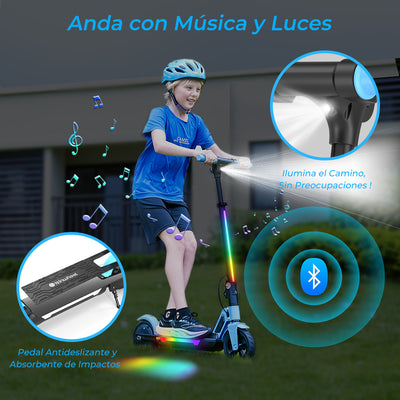 isinwheel® S7 Patinete Eléctrico para Niños Ajustable 250W