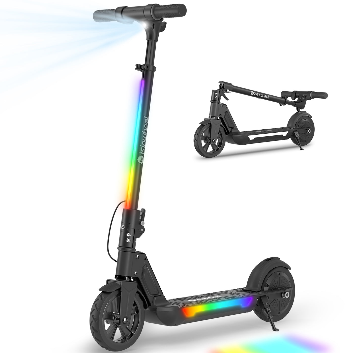 isinwheel® S7 Patinete Eléctrico para Niños Ajustable 250W