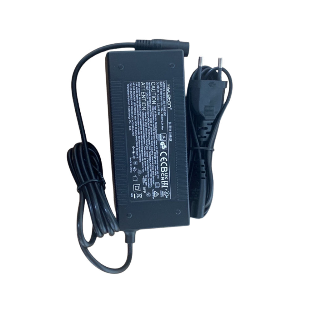 Adaptador de cabezal de aviación de tres orificios de 54,6 V y 1,5 A con cable de carga estándar europeo/accesorios posventa para scooter IX3