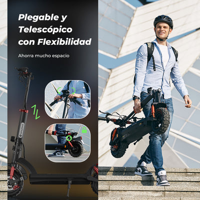isinwheel® GT2 1000W  Patinete Eléctrico Certificado DGT Legal 80KM de Autonomía