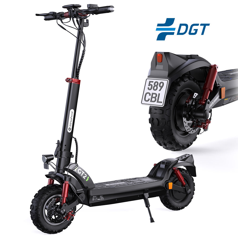 isinwheel® GT2 1000W  Patinete Eléctrico Certificado DGT Legal 80KM de Autonomía
