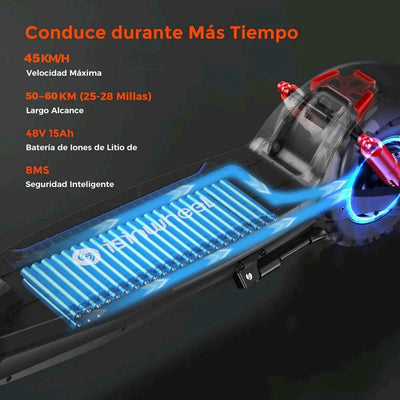 isinwheel® GT2 1000W Patinete Eléctrico Certificado DGT Legal 80KM de Autonomía
