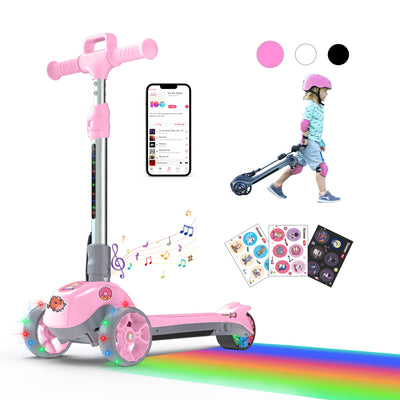 iScooter® iK2 Patinete Eléctrico para Niños con Altura Ajustable y Ruedas Luminosas
