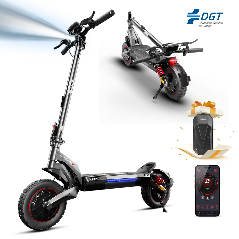 iX7 Pro Doble Motor 1000W Patinete Eléctrico Off-Road Certificado DGT