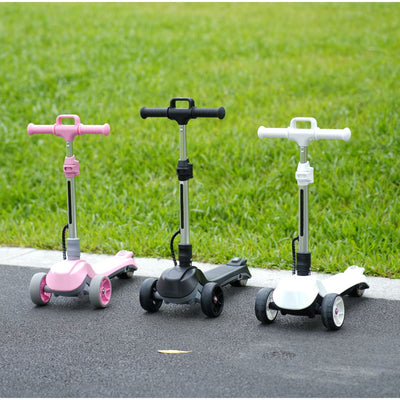 iScooter® iK2 Patinete Eléctrico para Niños con Altura Ajustable y Ruedas Luminosas