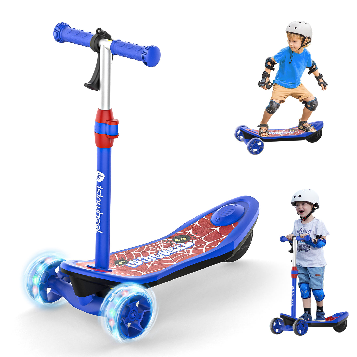 isinwheel MiniSpider Patinete eléctrico infantil  2 en 1