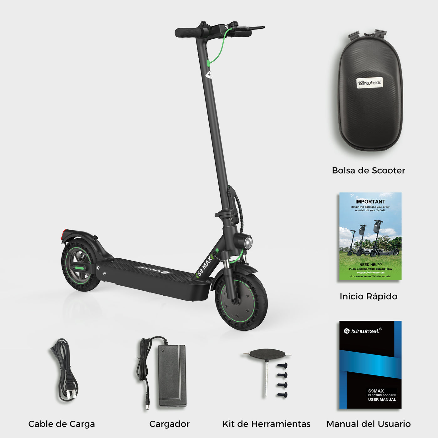 isinwheel® S9Max Patinete eléctrico 500W