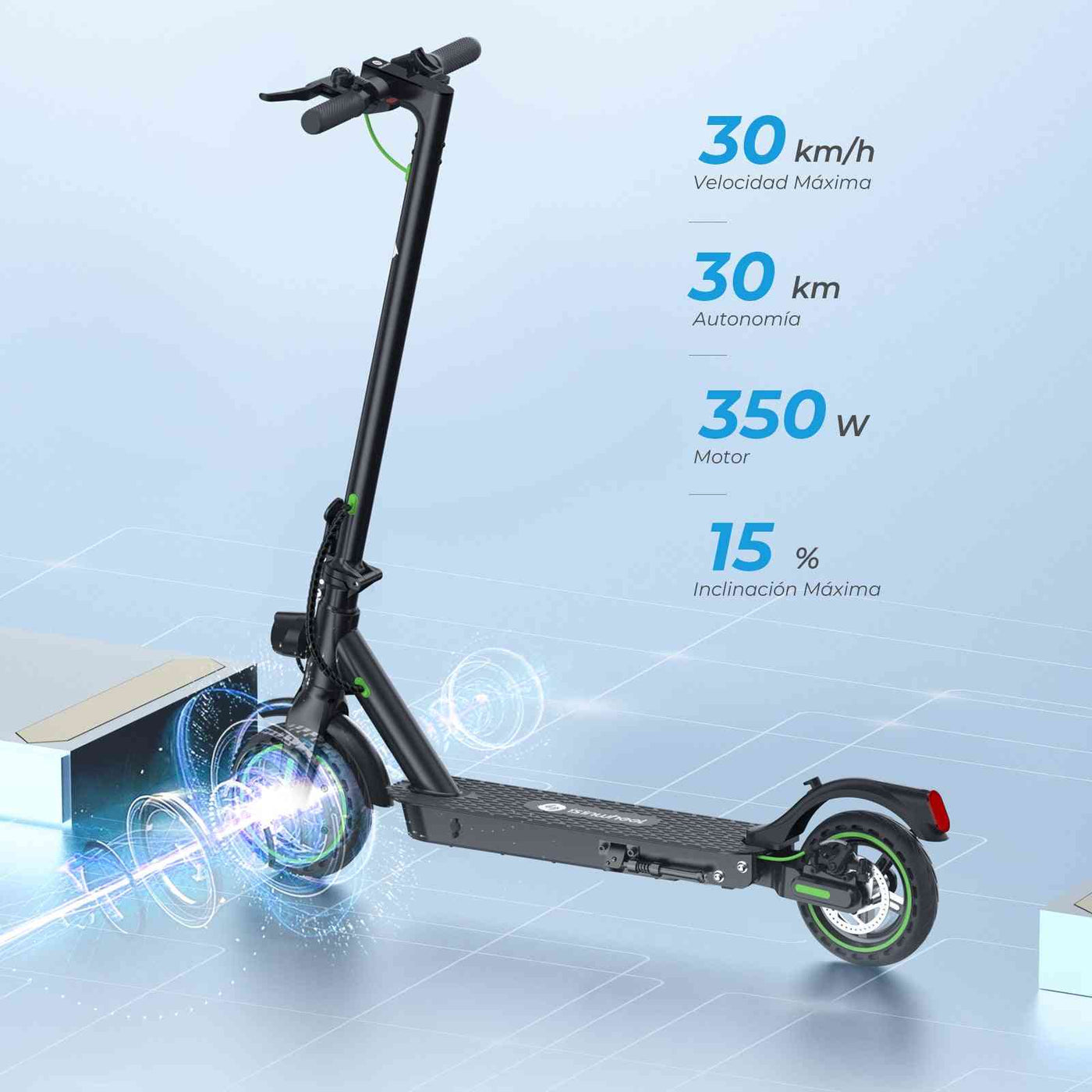 isinwheel® S9Pro Patinete eléctrico 350W